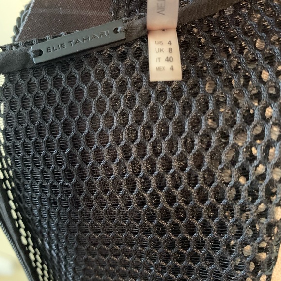 Elie Tahari Floral Sheath Dress with Mesh size 4 - Picture 7 of 8